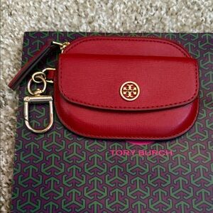 Tory Burch Red Leather Coin Purse